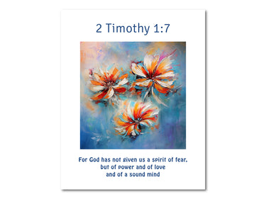 2 Timothy 1:7 Digital download printable art